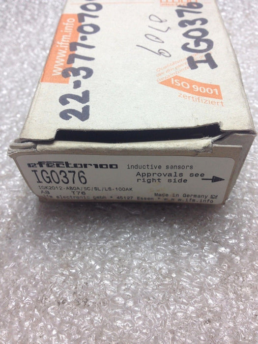 IFM EfectorIG0376 Inductive Sensor IGK2012-ABOA/SC/SL/LS-100AK RT