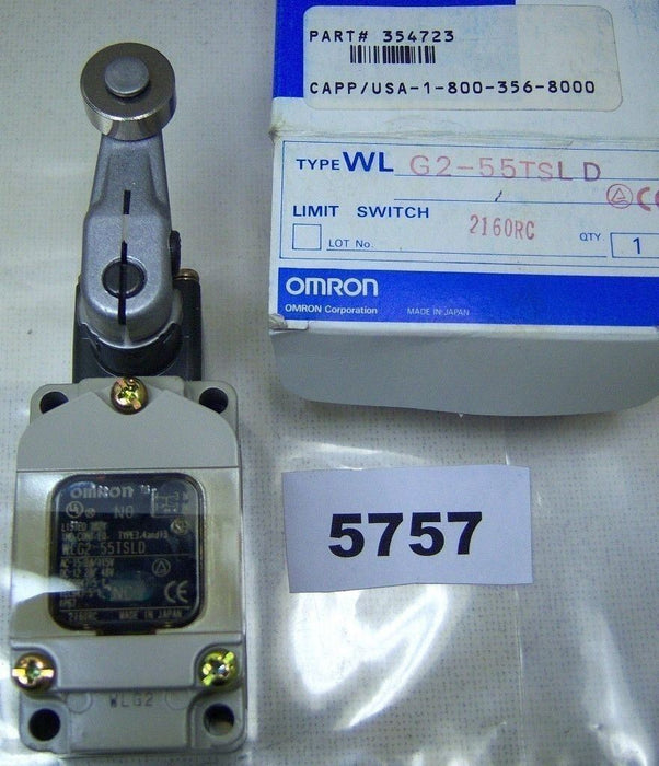 Omron Limit Switch WLG2-55TSLD Lever Arm LED