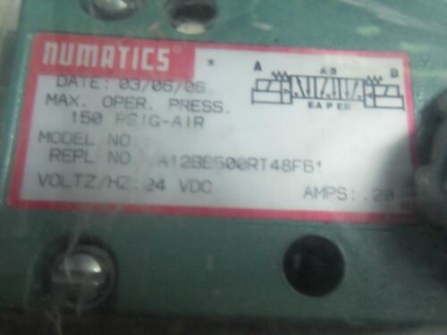 Numatics A12BB500RT48F61 DOUBLE SOLENOID VALVE