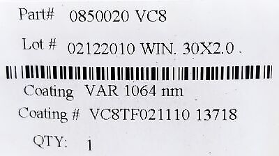 LightPath 0850020 VC8 Protective Window for CO‚ÇÇ Laser Cutting Head