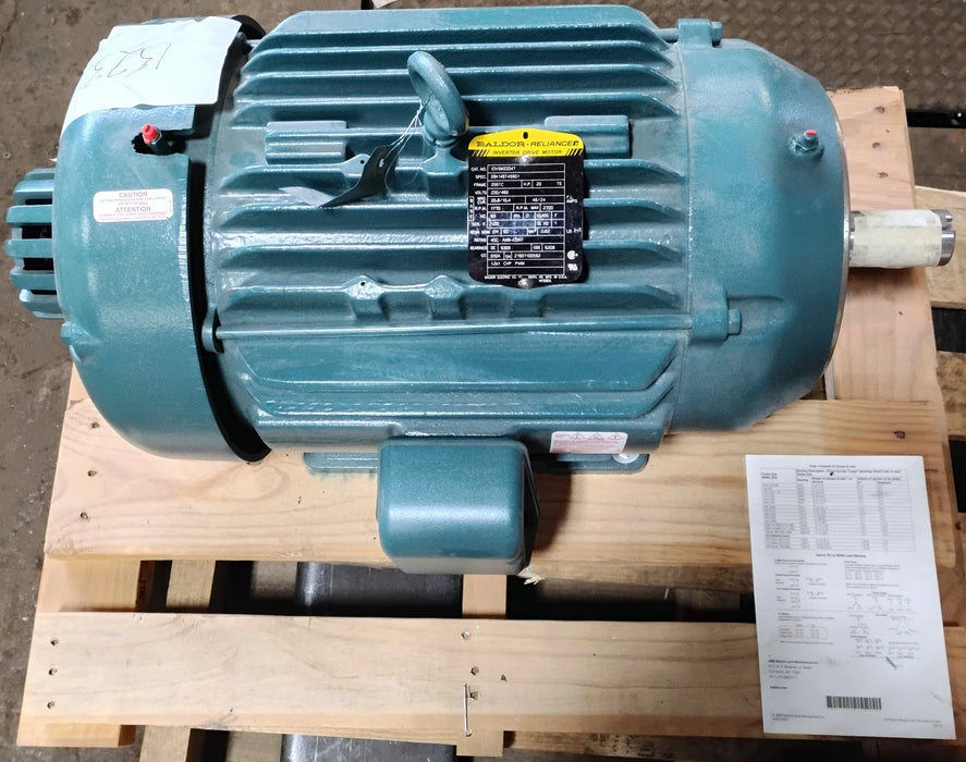 Baldor IDVSM2334T 230/460 V 20 HP 1770 RPM Inverter Drive Motor