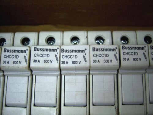 Lot of 9 Bussmann Fuse Blocks CHCC1D 30A 600V