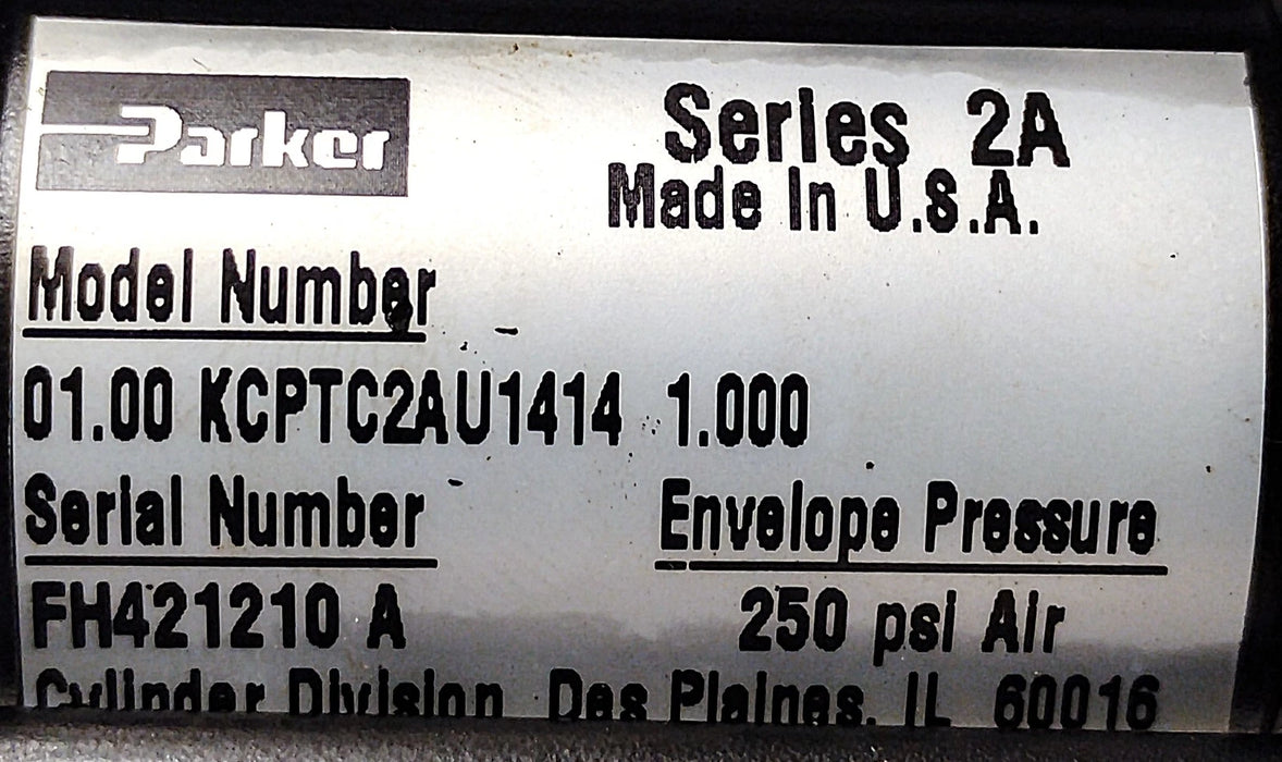 Parker 01.00-KCPTC2AU1414-1.000 Series 2A Pneumatic Cylinder