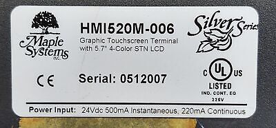 Maple Systems HMI520M-006 Touchscreen HMI Operator Interface