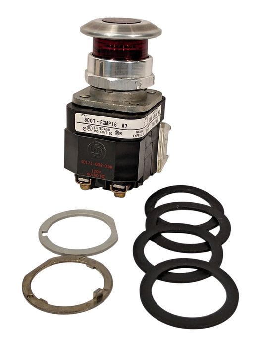 Allen-Bradley 800T-FXMP16RA7 120VAC 10A Illuminated 3-Position Push-Pull Switch