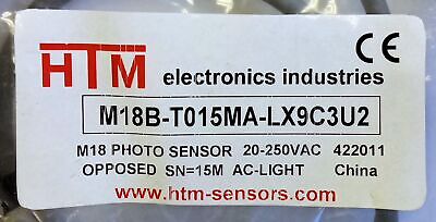 HTM Electronics M18B-T015MA-LX9C3U2 20-250VAC Photoelectric Proximity Sensor