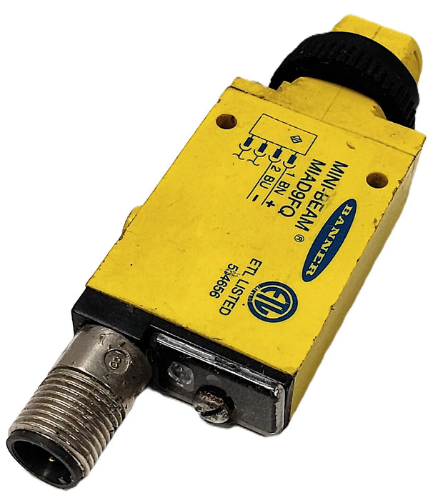 Banner Engineering MIAD9FQ Mini-Beam 5-10 V DC Fiber Optic Photoelectric Sensor