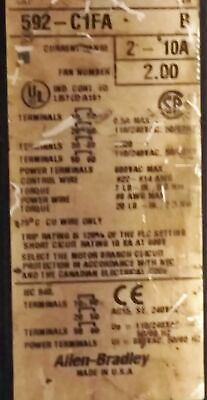Allen-Bradley 509-BOD-C1F Open Style Full Voltage NEMA 1 Starter