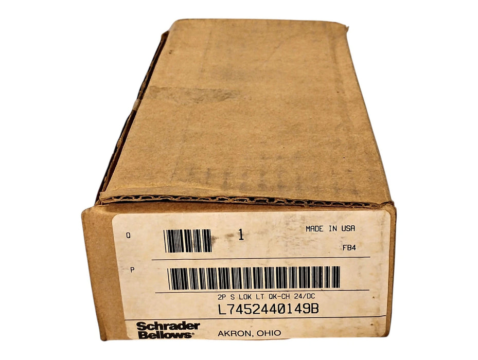 Schrader Bellows L7452440149B 150 psi Pneumatic Solenoid Valve w/ 24 V DC Coil