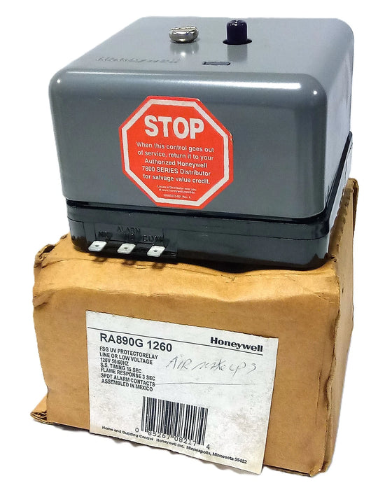 Honeywell RA890G-1260 PROTECTORELAY 120V AC 15 Sec/3 Sec Flame Safety Controller