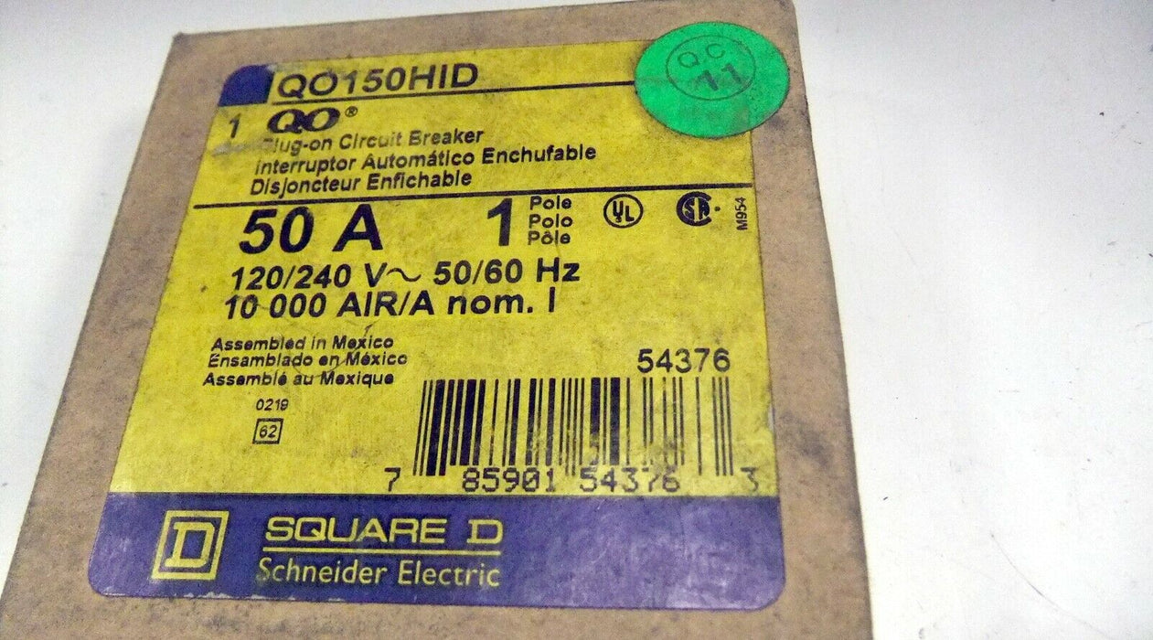 Square D Mini Circuit Breaker 120/240 50A QO150HID