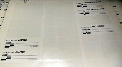 Swagelok labels for your bins 12 pages