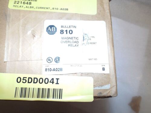 Allen-Bradley MAGNETIC OVERLOAD RELAY 810-A02B