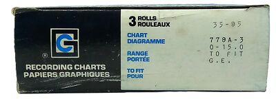 Graphic Controls 778A-3 013359580 35-85 3 Rolls of Chart Paper for GE Recorder