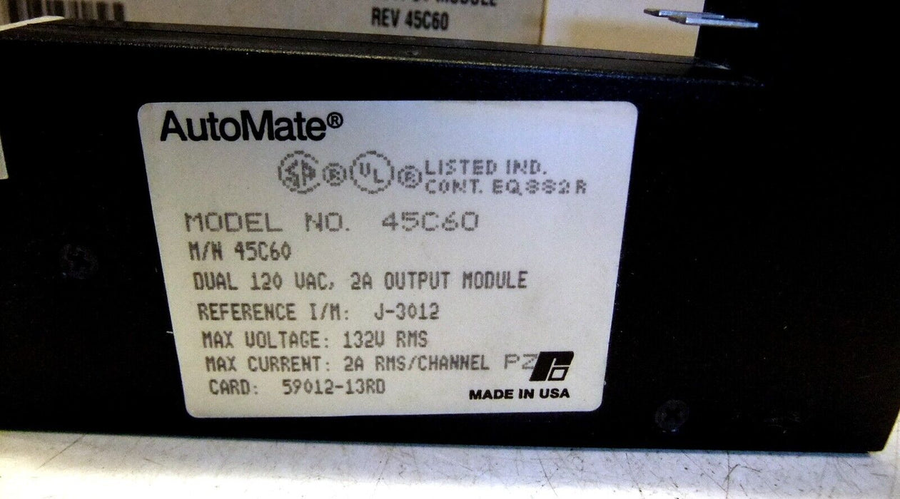 Reliance Automate OUTPUT Module 45C60 Dual 120V AC 3A