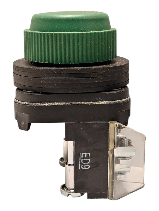 Allen-Bradley 800H-R1A Series G 30mm Booted Green Head Pushbutton