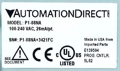 AutomationDirect P1-08NA 120/240 V AC PLC Input Module