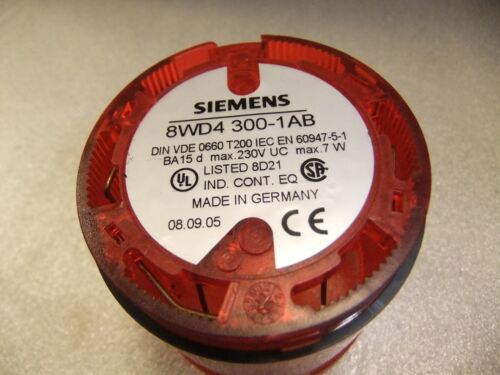 Siemens 8WD4 300-1AB Stack Light Steady RED