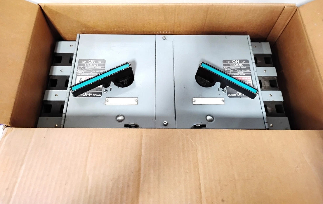 Siemens V7F3644 600 V AC 200-200 A 3 P Vacu-Break Double Branch Safety Switch