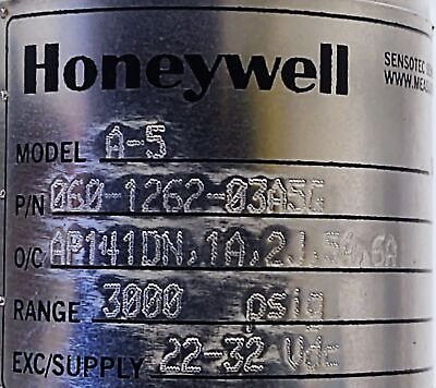 Honeywell 060-1262-03A5G A-5 Transducer