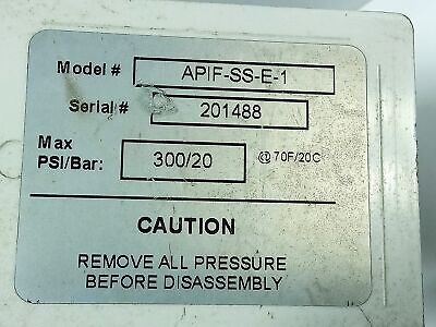Primary Fluid Systems APIF-SS-E-1 300 psi Stainless Steel Pulsation Dampener