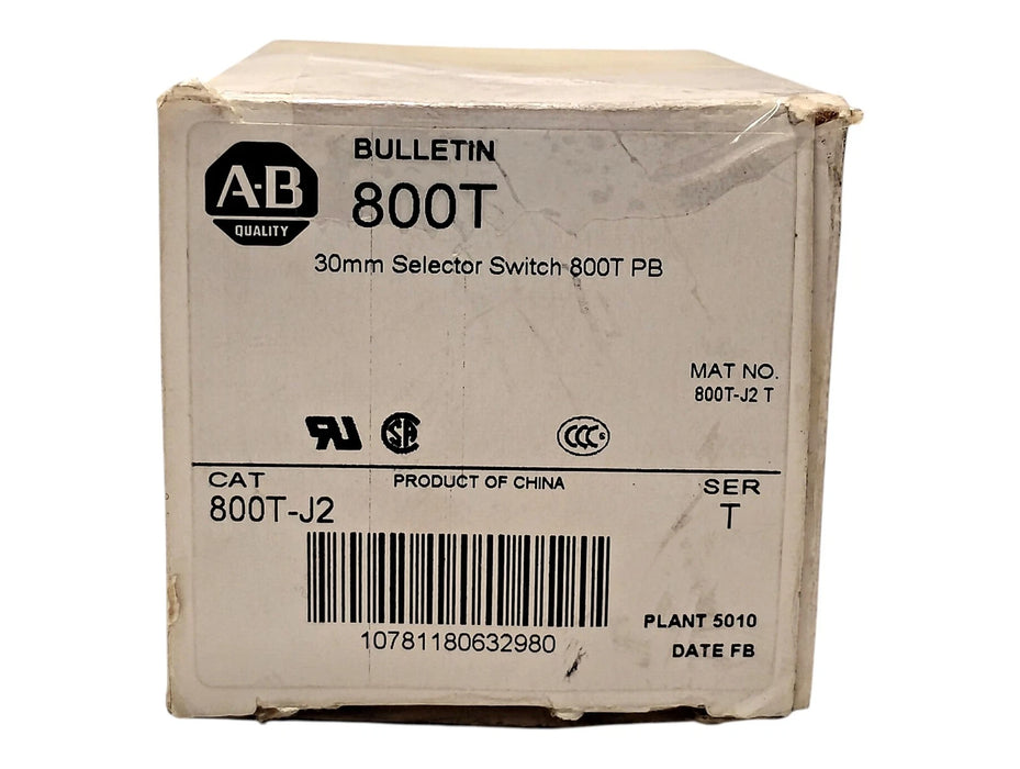 Allen-Bradley 800T-J2 Series T 30 mm 3-Position Maintained Selector Switch