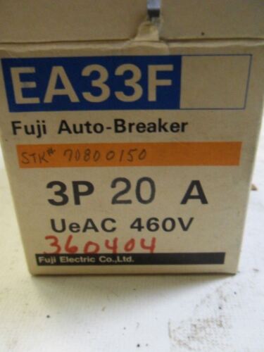 Fuji Electric Ea33F Auto Breaker 3P 20A 460V