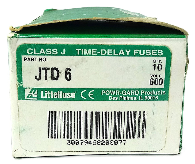 Littelfuse JTD 6 600 V AC 6 A Class J Current-Limiting Time-Delay Fuses