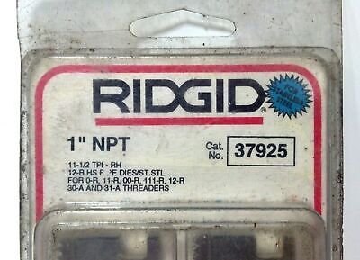 Ridgid 37925 1" NPT 12R High Speed Right Hand Stainless Steel Pipe Dies