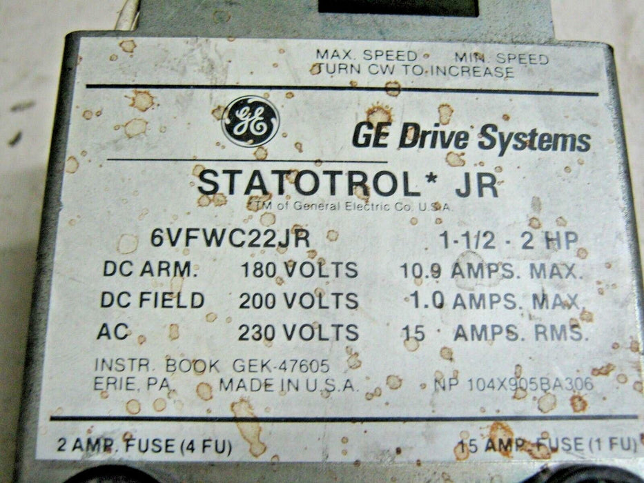 GE 6VFWC22JR Power Supply