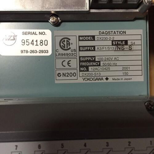 Yokogawa DX230-2-2/A3/F1/S13/NS-S Chart Recorder