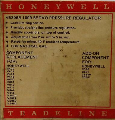 Honeywell V5306B1009 Standard Servo Pressure Regulator