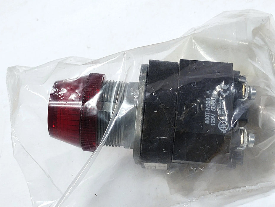 Allen-Bradley 800T-P16R Ser U 120VAC Transformer Style Pilot Light w/ Red Lens