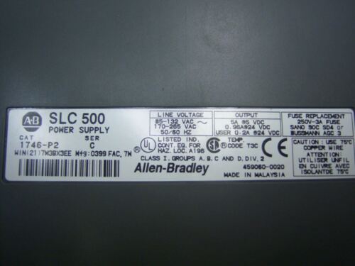 Allen-Bradley SLC500 Power Supply 1746-P2 CLEAN REPAIRED