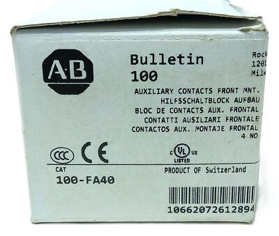 Allen-Bradley 100-FA40 4 Normally Open Auxiliary Contact for 100-C Contactors
