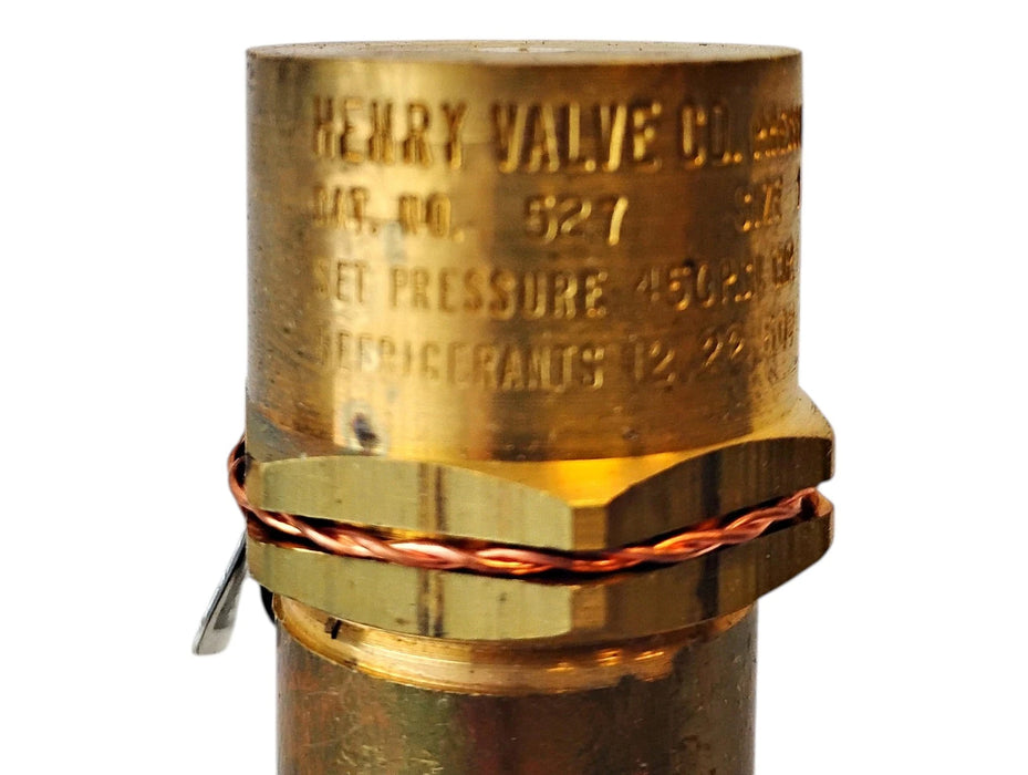 Henry Valve Co 527 1/2" MPT 5/8" Flare 450 PSI Relief Valve