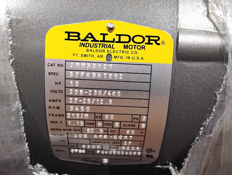 Baldor JMM3312T 208-230/460 V 10 HP 3450 RPM 213JM OPSB Motor