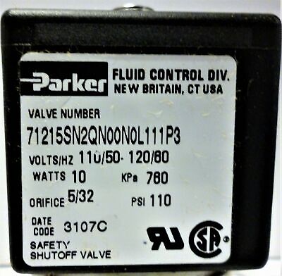 Parker 71215SN2QN00N0L111P3 Solenoid Valve