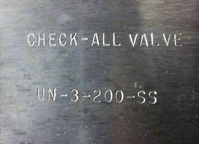Swagelok UN-3-200-SS Stainless Steel Check Valve