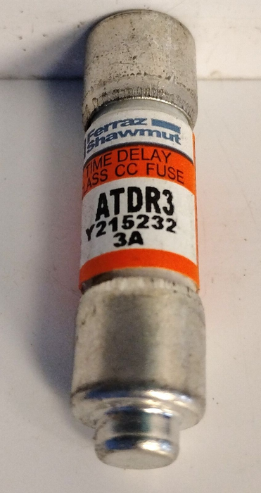 Ferraz Shawmut ATDR3 600 V AC / 300 V DC 3 A Time Delay Fuses - Lot of 8