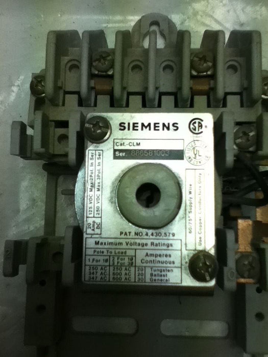 Siemens CLM CONTACTOR- NO BOX