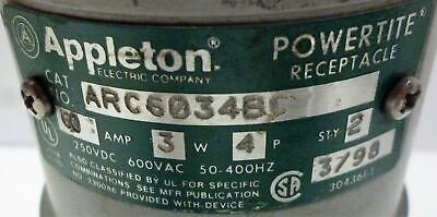 Appleton Electric ARC6034BC Pin and Sleeve Electrical Receptacle