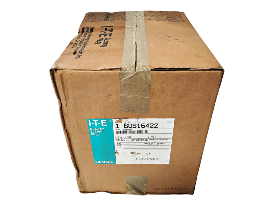 Siemens BOS16422 240 V 60 A 3 P Fusible BD Bus Plug