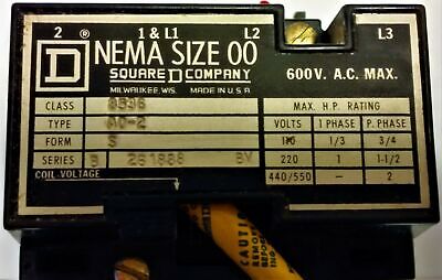Square D 8536-A02S AC Magnetic Starter