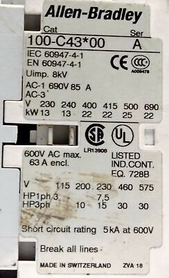 Allen-Bradley 100-C43D00 Contactor with a 100-S Suppressor