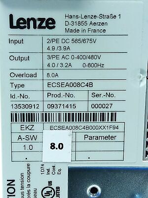 Lenze Americas ECSEA008C48 8 A Servo Drive