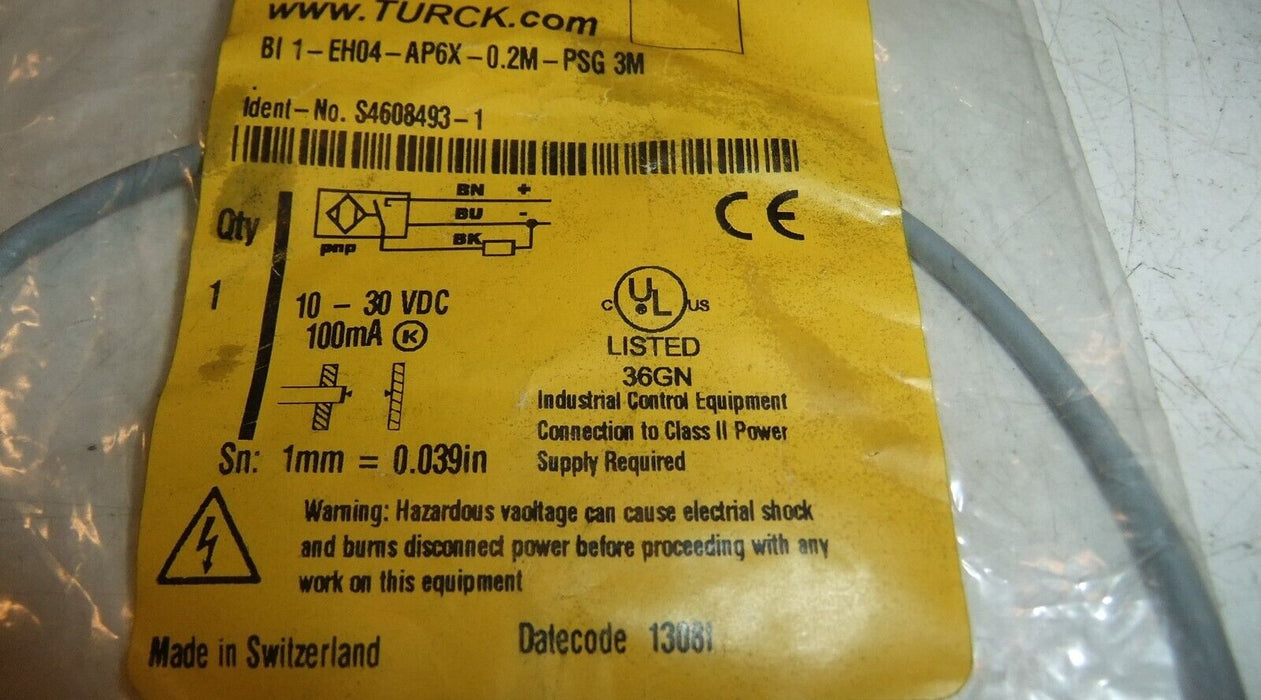Turck BI1-EH04-AP6X-0.2M-PSG 3M Proximity Sensor