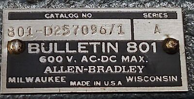 Allen-Bradley 801-D257096/1 Rotary Switch