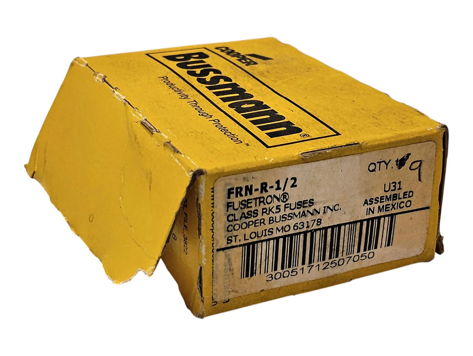Bussmann FRN-R-1/2 250 V AC 0.5 A Current-Limiting Time Delay Fuses