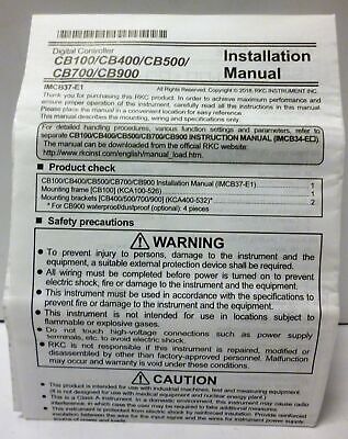 RKC Instruments CB100-FJA6-V*NN-51/A/Y Temperature Controller